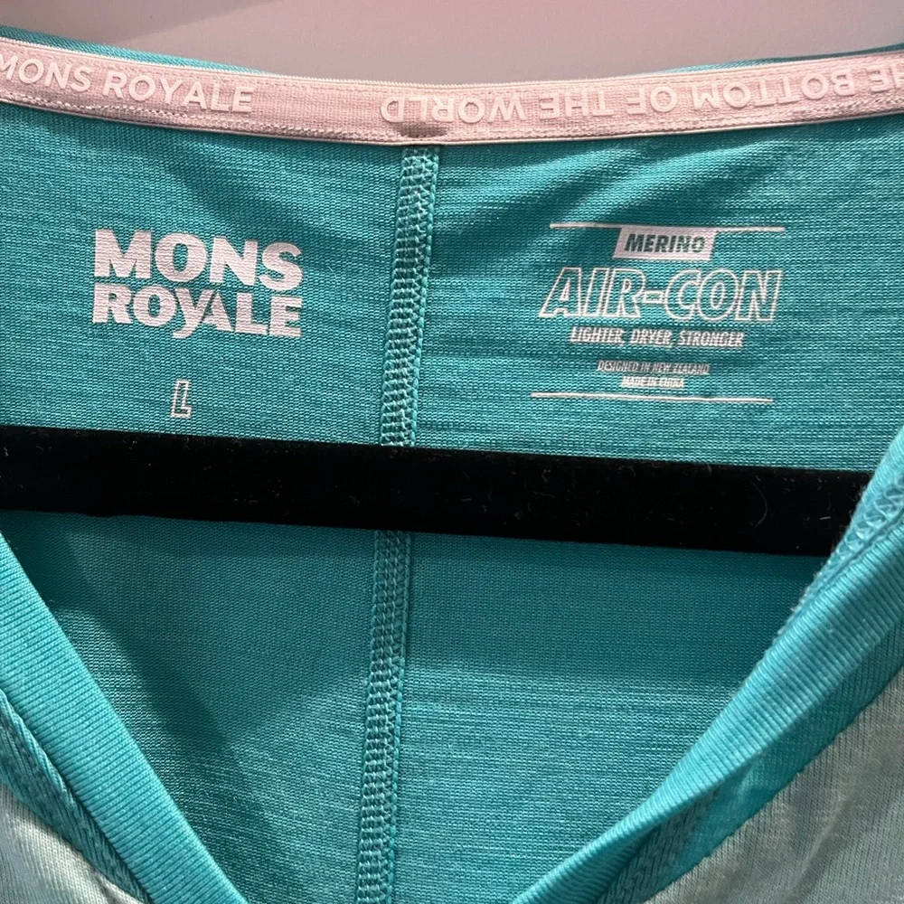 Mons Royale Teal Long Hooded Shirt - Picture 4 of 4